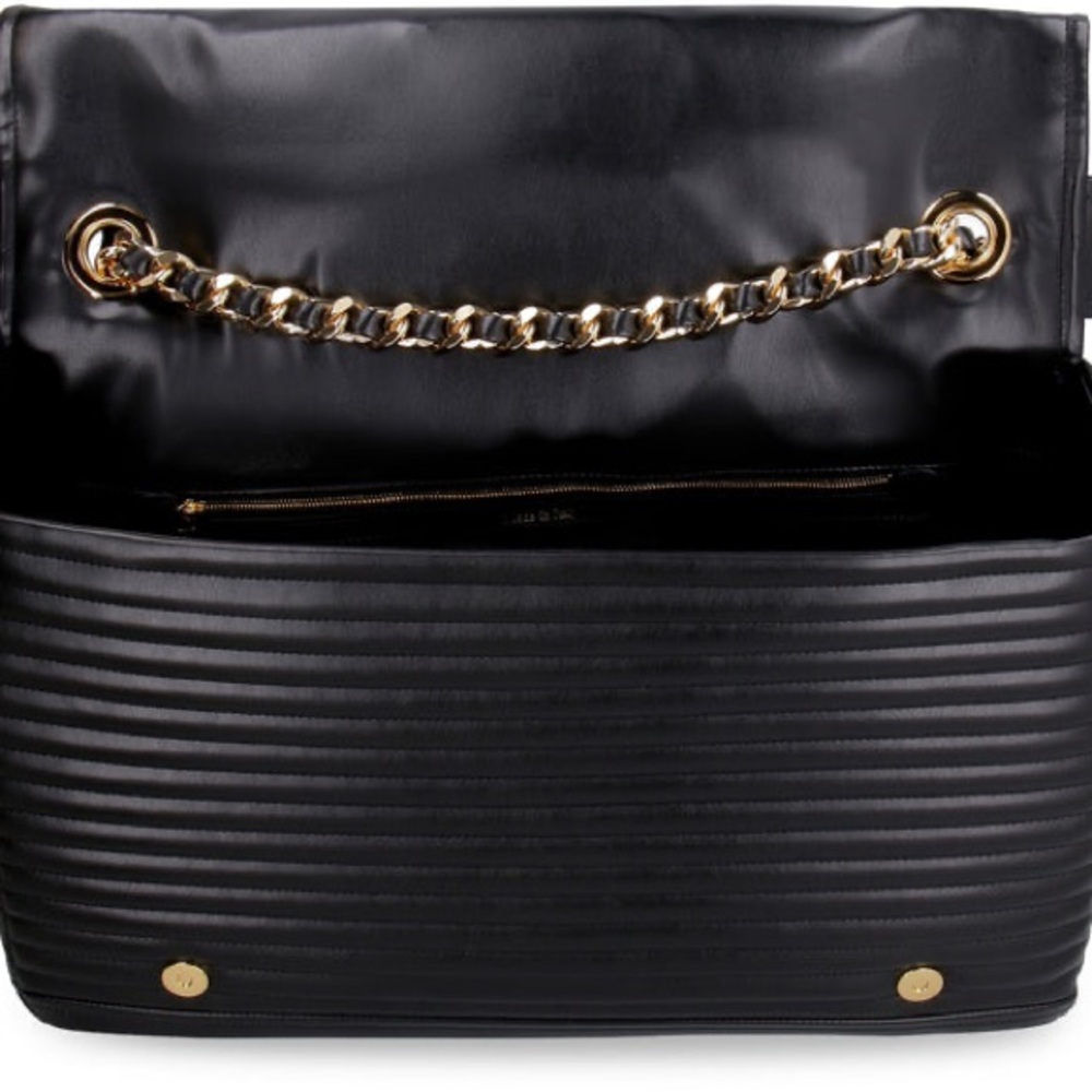 Moschino Black Quilted Jacket-Inspired Shoulder Bag with Gold Hardware - Picture 5 of 5